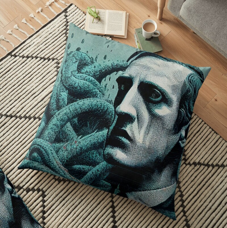 the same image, but now on a floor pillow