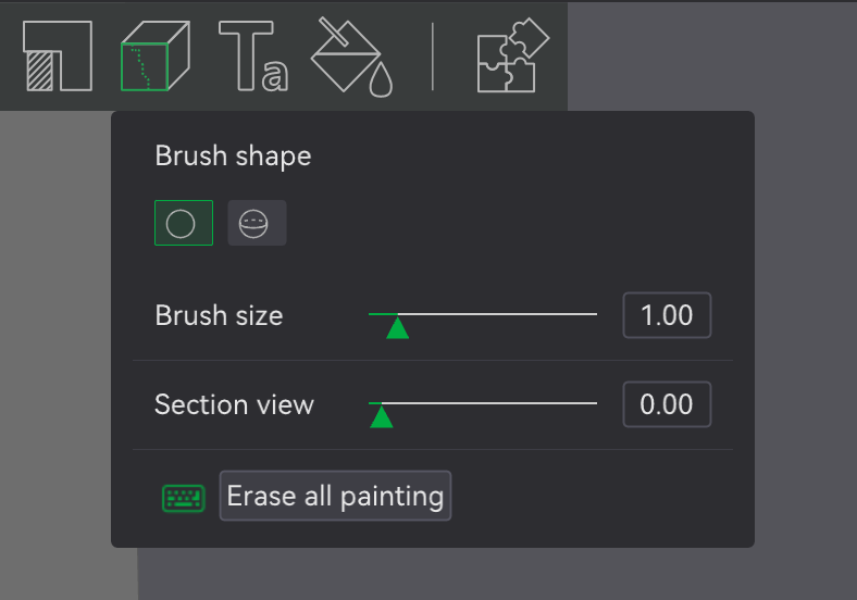 screenshot of the screen painting tool in Bambu Slicer and Orca Slicer.